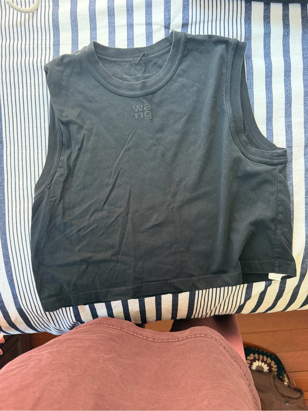 Alexander Wang Black Cropped Tank for Kids